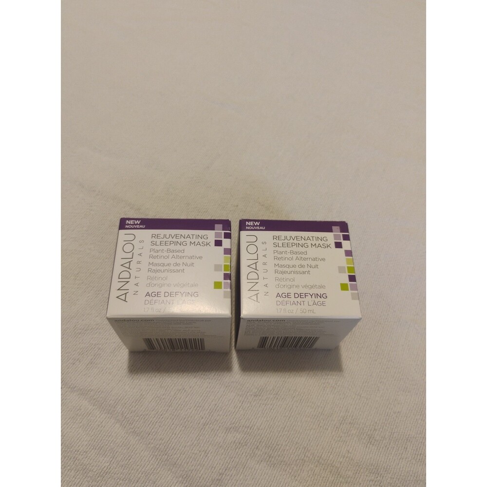 Andalou Rejuvenating Sleeping Mask Lot Of 2 Plant Based Retinol Age Defying